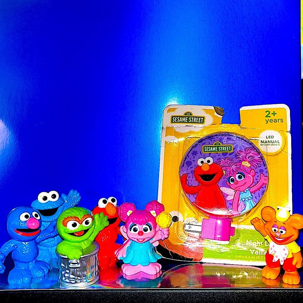 Sesame Street Toys & Nightlight.  New & Used